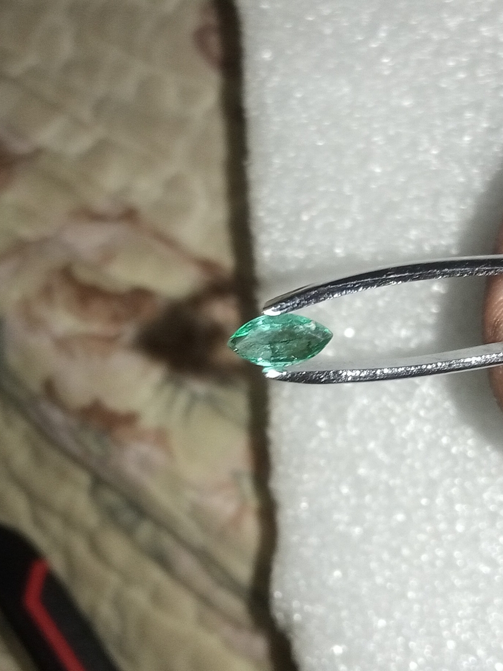 Beautiful Natural 1.0ct Green Marquise Zambian Emerald